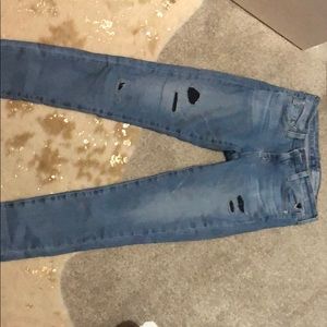 Size 25 AG The Legging Ankle patchwork denim